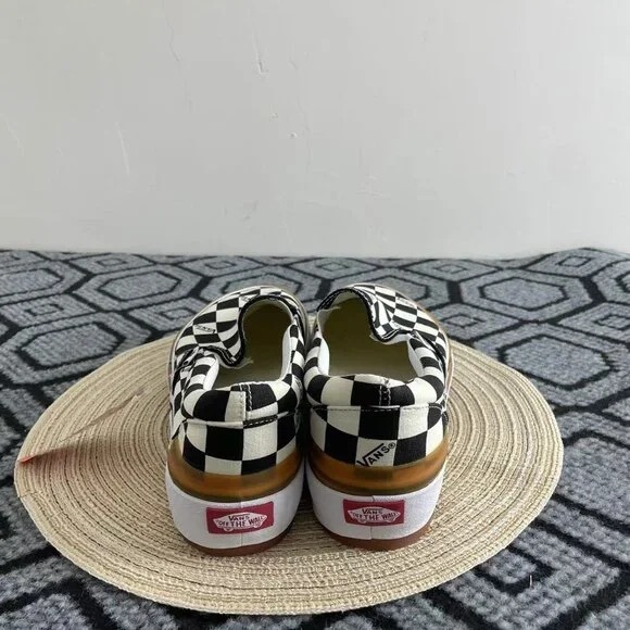 VANS Era Stacked Checkerboard Slip On Canvas Shoes